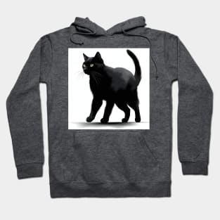 Black Cat On The Prowl Hoodie